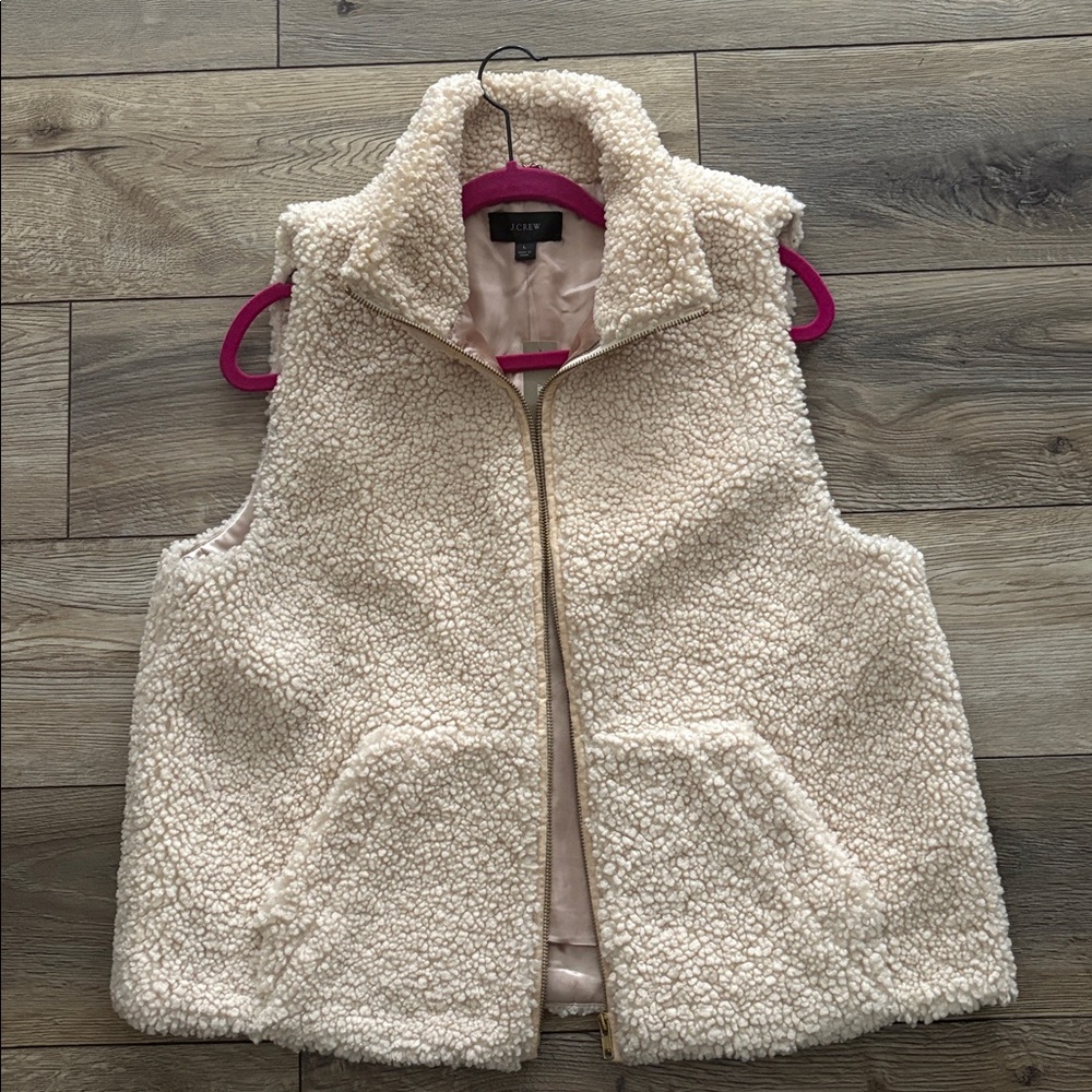 NWT J Crew Sherpa vest